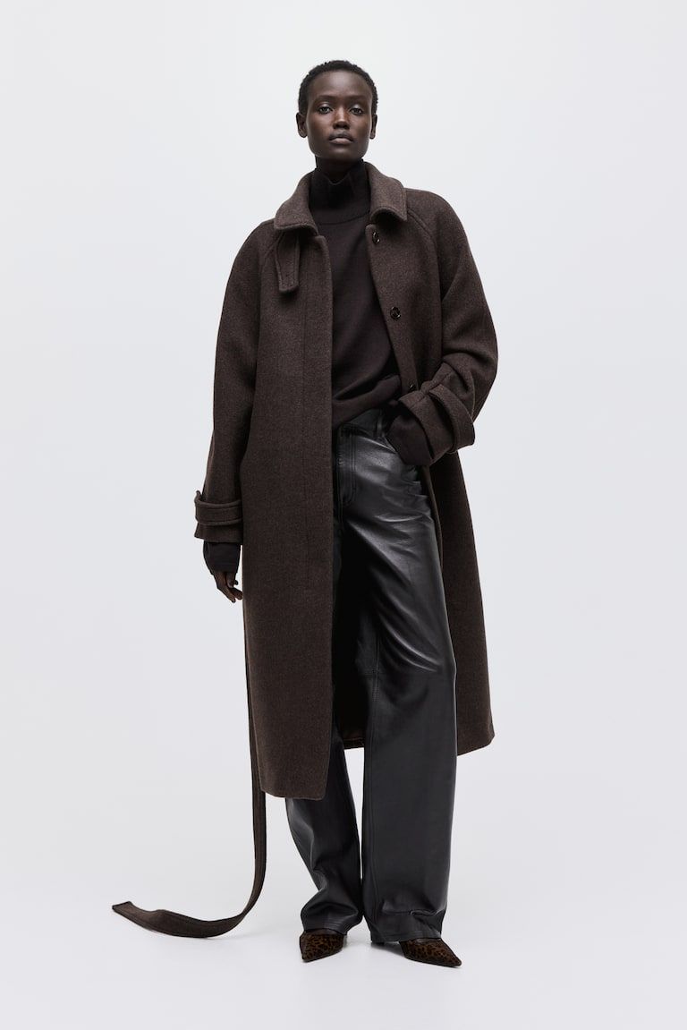 Oversized Wool-Blend Coat