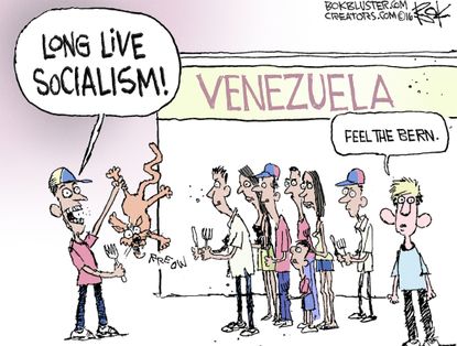 Political Cartoon U.S. Bernie Socialism 2016