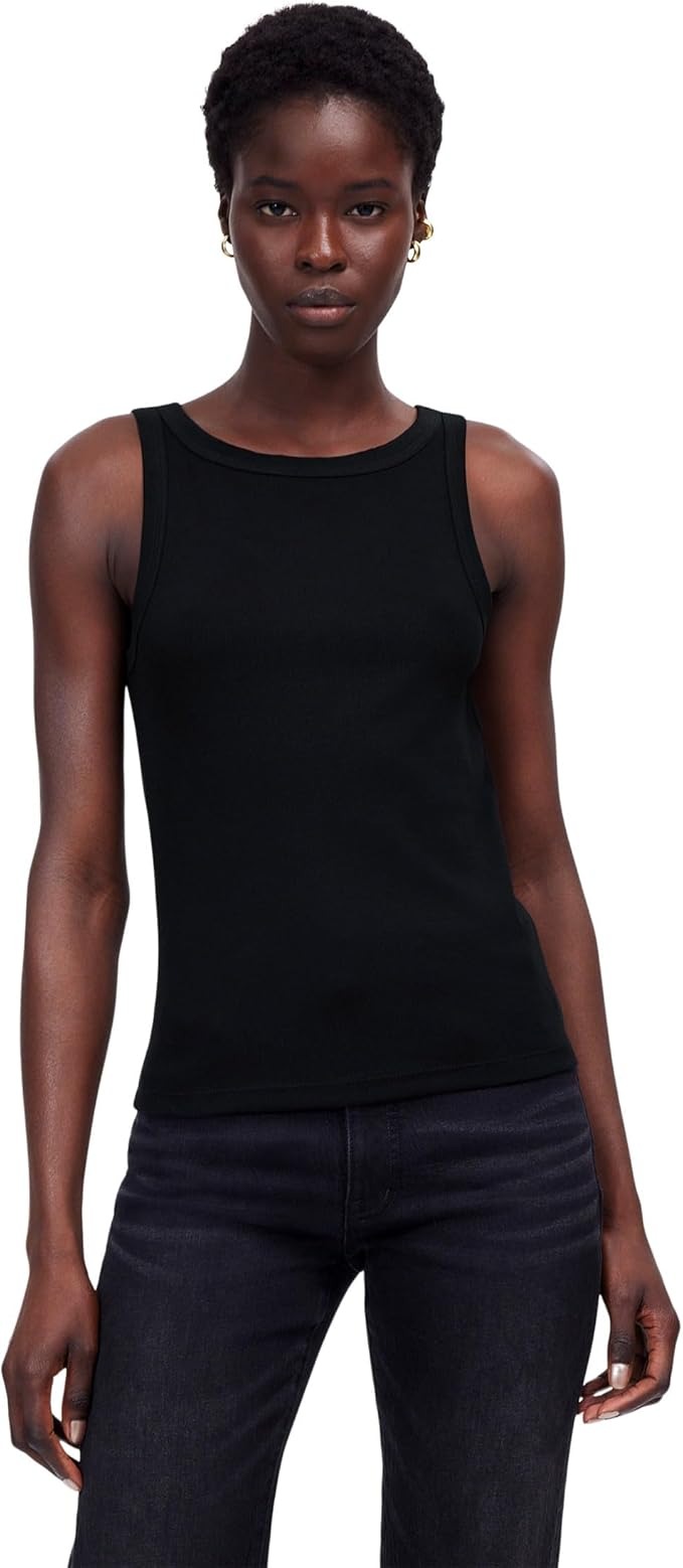 Madewell, Madewell Women's Bright Sigh Neck Tank, Jet Black