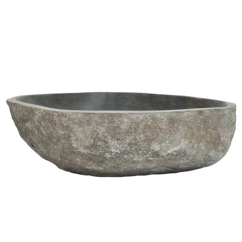 Millwood Pines Foy Vidaxl Bathroom Basin, Vessel Sink, Countertop Vanity Sink, Naturally Varied Shape and Color Tone, Easy Assembly, River Stone &amp;amp; Reviews | Wayfair