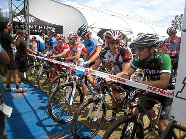 Mike Broderick on the start line in Mount Snow.