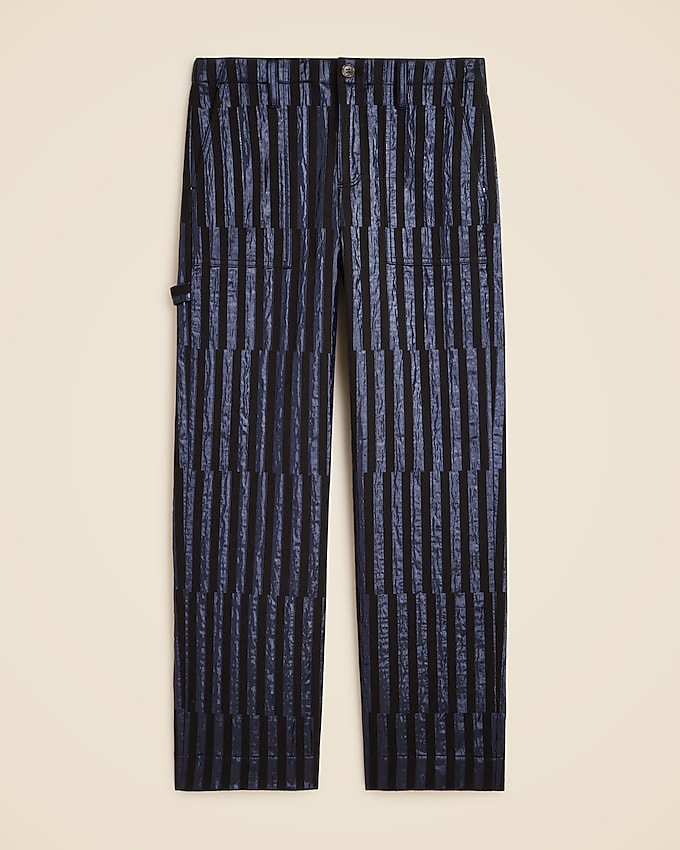 Christopher John Rogers X J.crew Wide-Leg Pant in Striped Jacquard