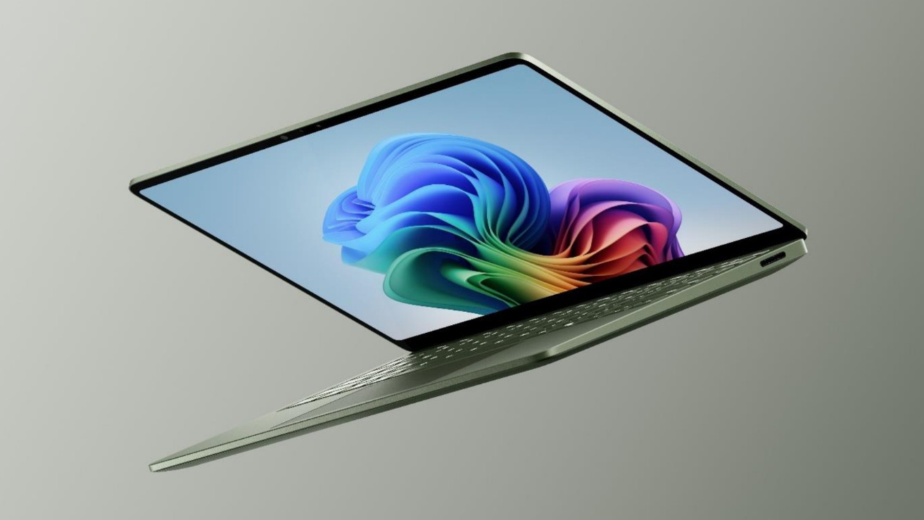 Surface Laptop shown open at a 45-degree angle