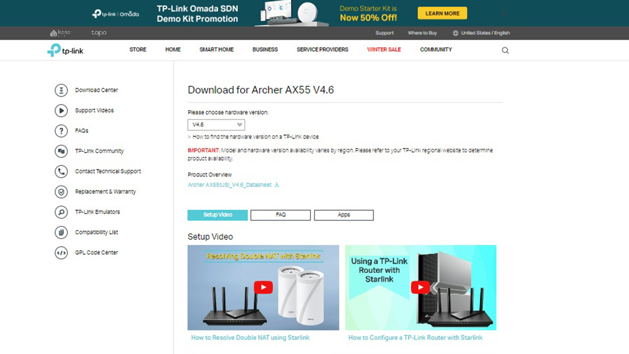 TP-Link Archer AX55 app screenshot