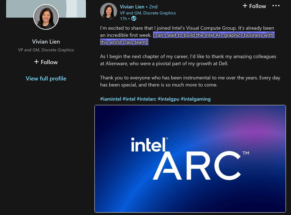 Vivian Lien bei Intel