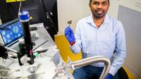 Dhiren Pradham with our titular ferroelectric storage device.