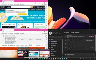 Windows 11 Snap Assist-vensters