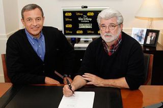 Disney chairman and CEO Bob Iger, and George Lucas.