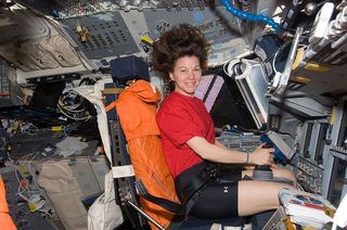 NASA astronaut Cady Coleman, Expedition 26 flight engineer.