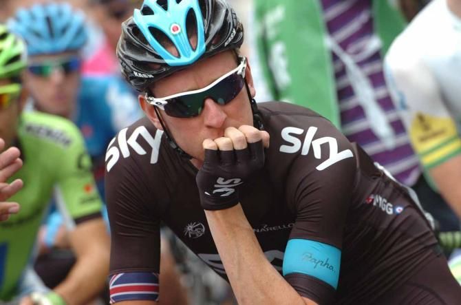 A thoughtful Bradley Wiggins (Team Sky)