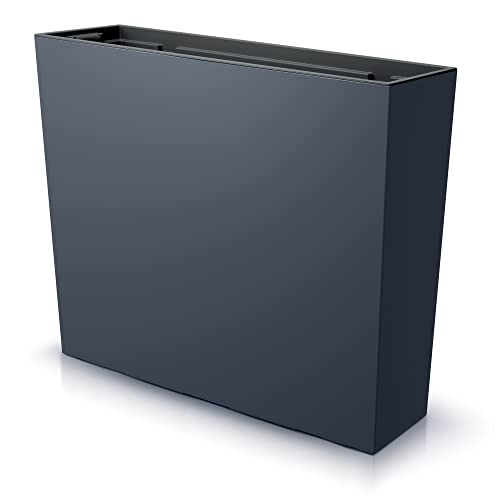 Urbnliving Tall Rectangle Planter Floor Standing Indoor Outdoor Patio Plant Pot Trough (anthracite)