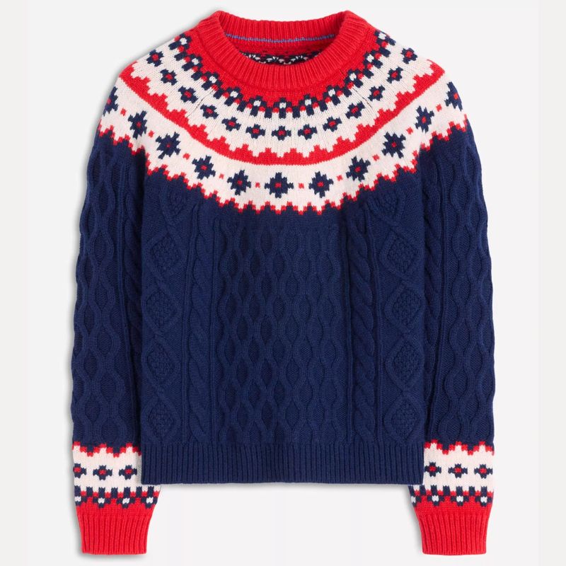 Boden fair isle knit jumper