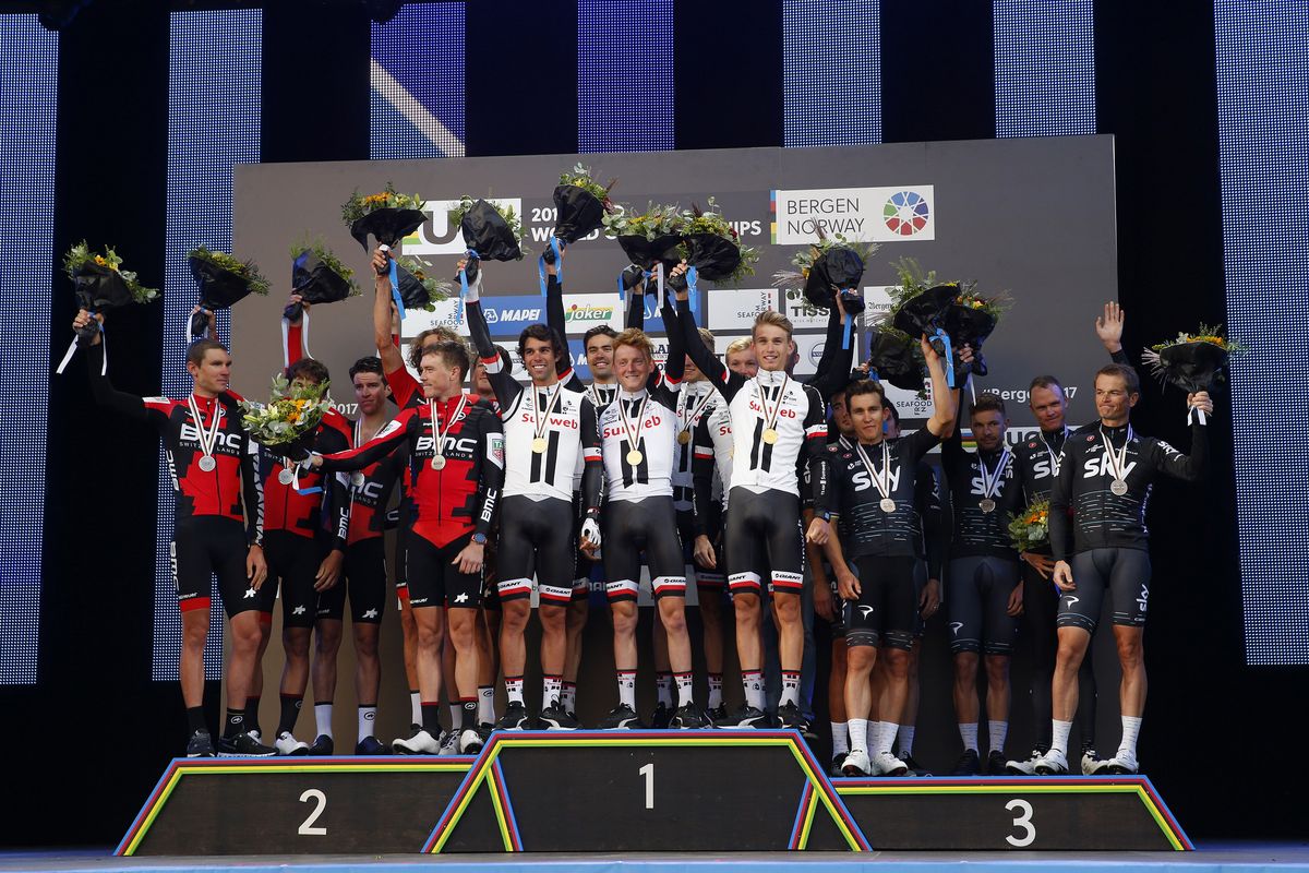 The Worlds TTT podium