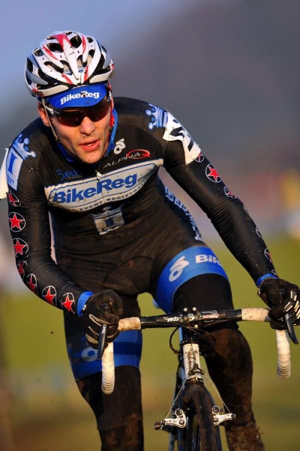 Justin Lindine gets out of the saddle