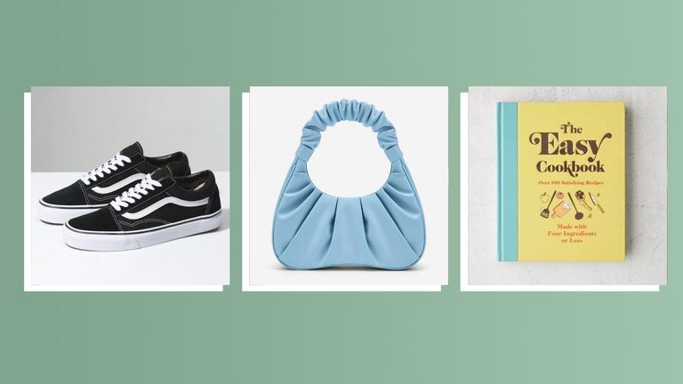 Three of the best Christmas gifts for teenagers 2021 from Vans, Urban Outfitters, and JW Pei shown in three pictures side by side