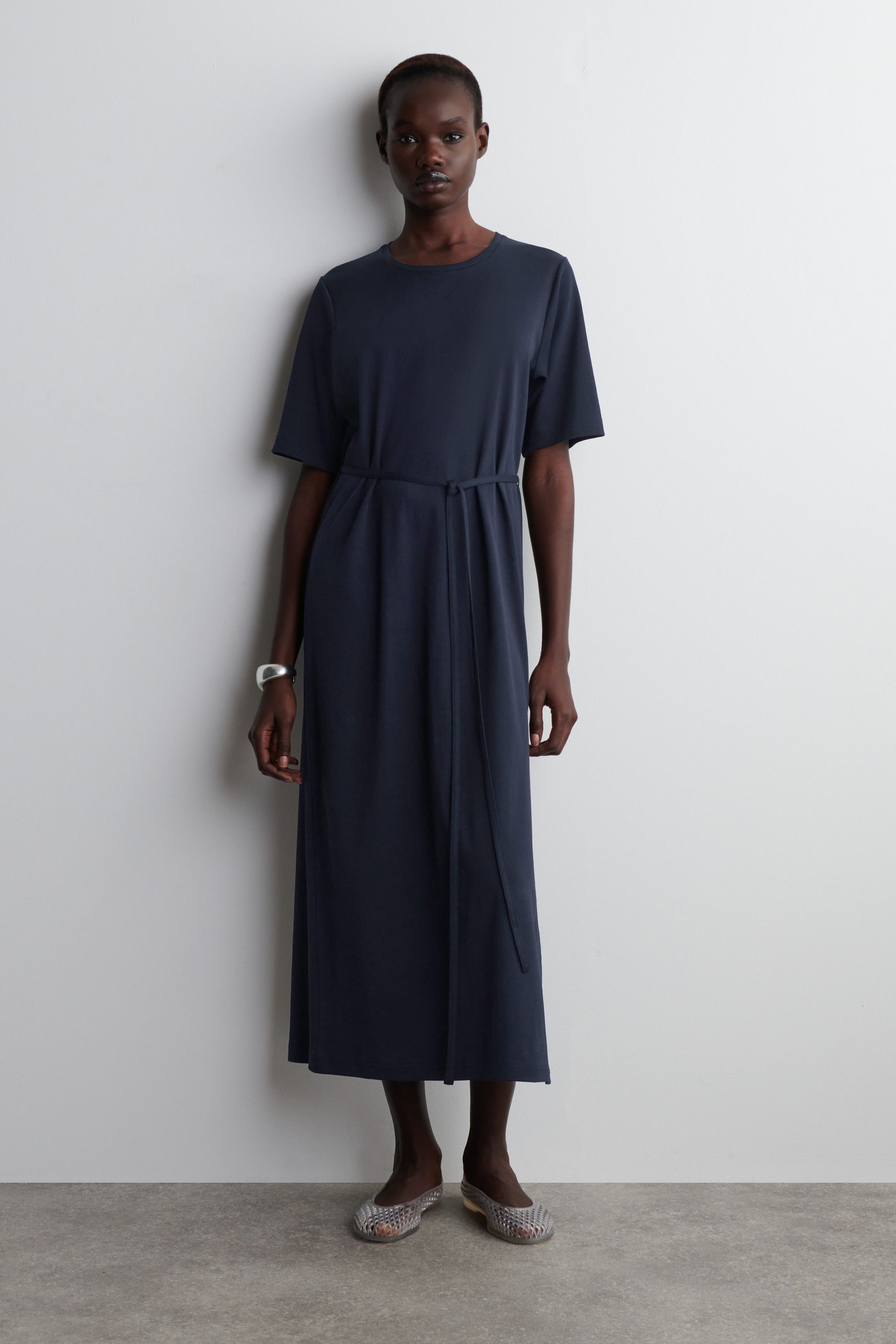 Belted Midi Shirt Dress