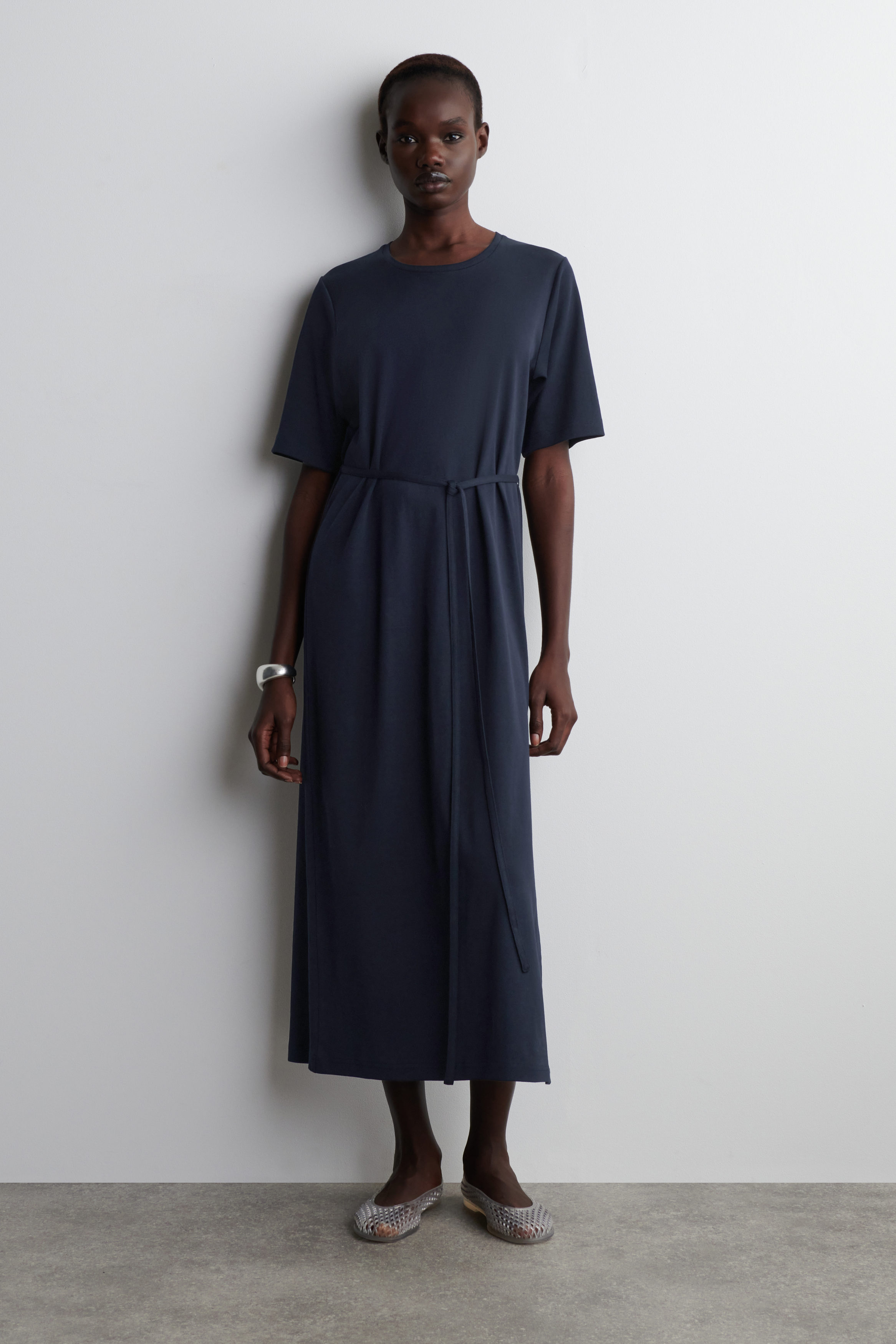 Belted Midi Shirt Dress
