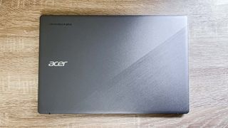 Acer Chromebook Plus 515 review unit on a desk