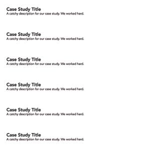 case study title with gaps between them