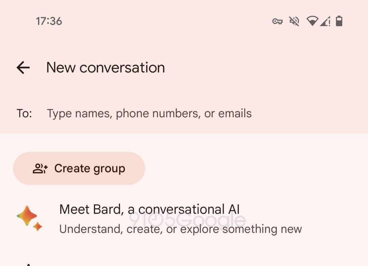 Google Messages with Bard beta