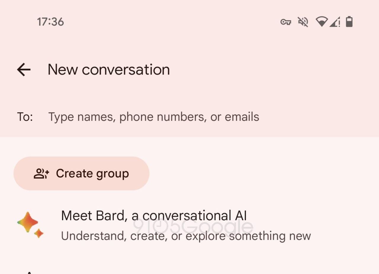 Google Messages with Bard beta