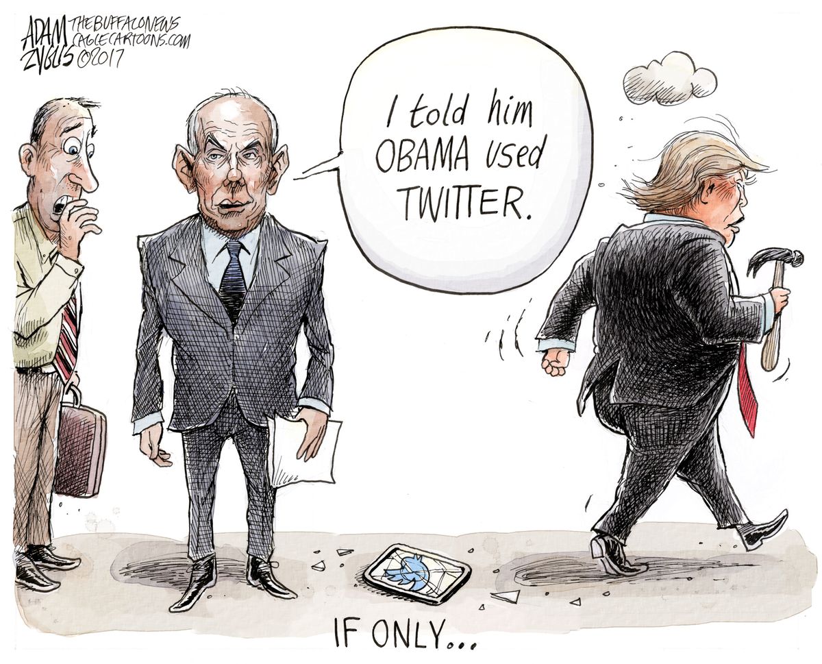 Political Cartoon U.s. Trump Tweets 