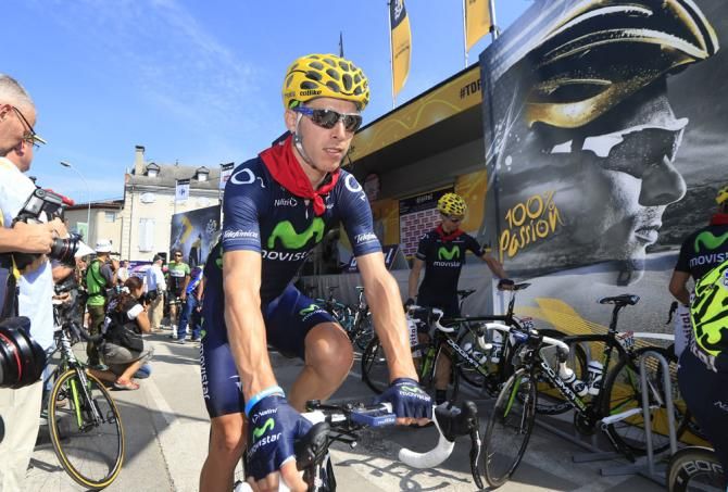 Rui Costa (Movistar) prior to the start of stage 9