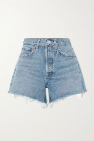 Parker Long Distressed Denim Shorts