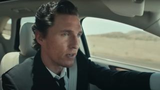 Matthew McConaughey drives during the daytime for Lincoln.
