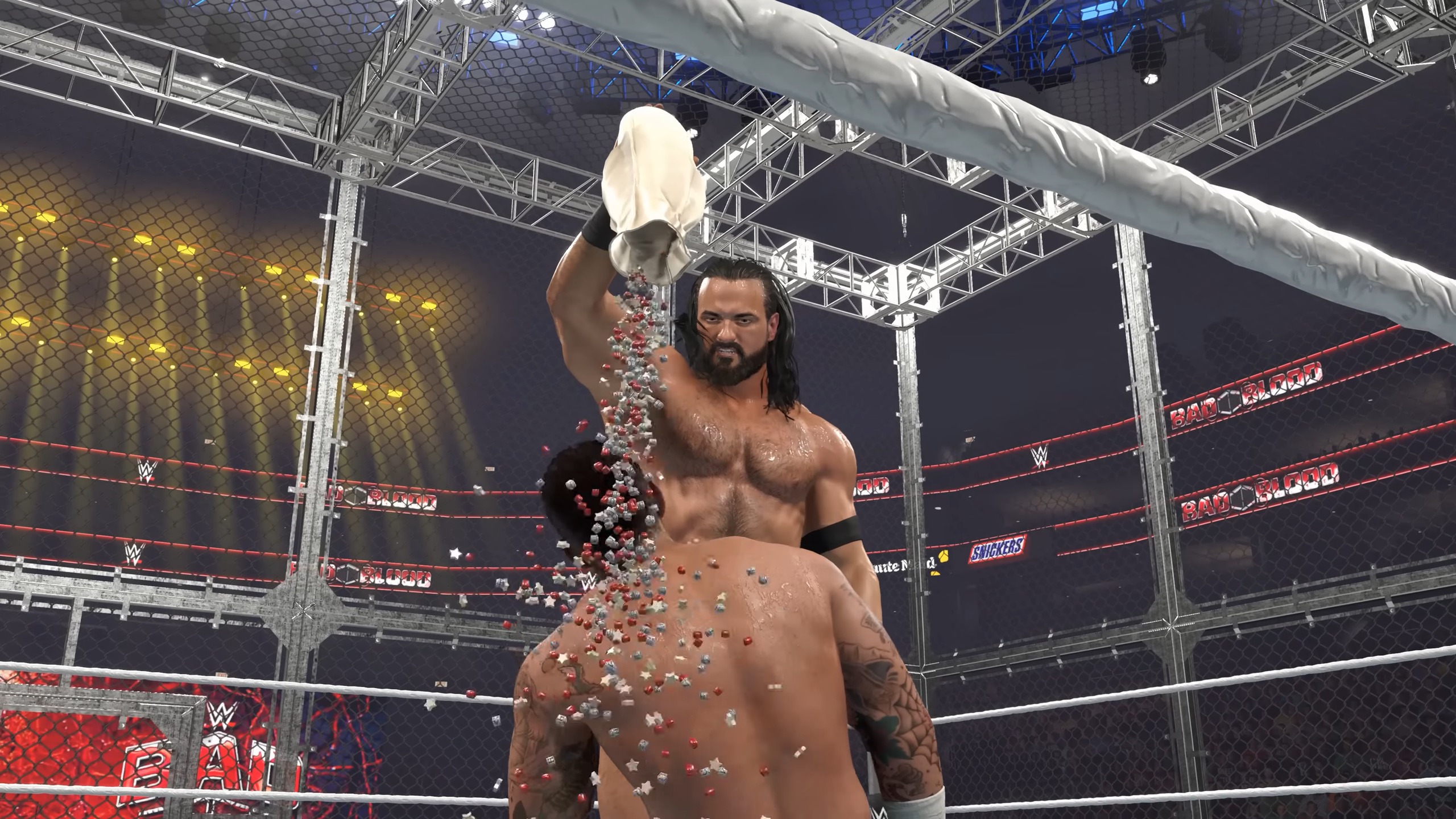 Trailer screenshot of CM Punk Vs Drew McIntyre in WWE 2K26