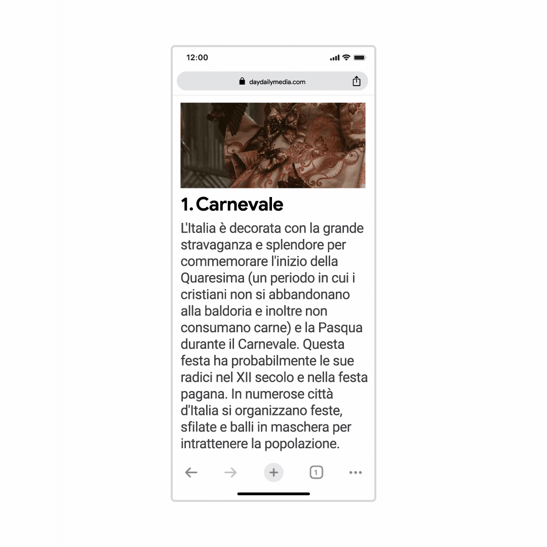 A gif showing the new Translate features in Chrome for iOS