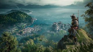 Looking over the countryside in Assassin's Creed Shadows