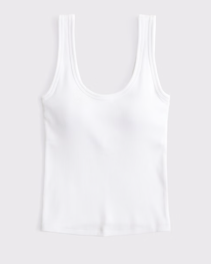 Abercrombie &amp;amp; Fitch, Bra-Free Rib Scoop Neck Tank