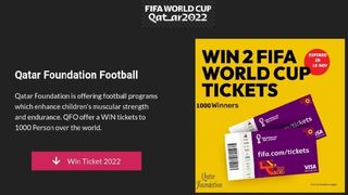 Fake World Cup 2022 ticket offer