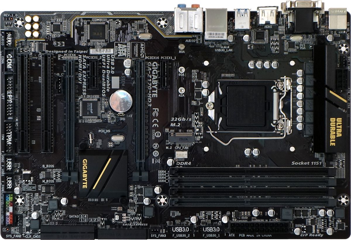 Layout - Gigabyte Z170-HD3 Motherboard Review | Tom's Hardware