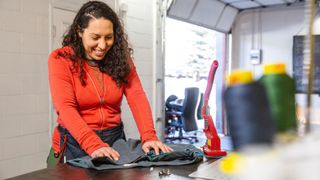 Raquel Velez, owner of Alpine Parrot, making clothes for plus size hikers