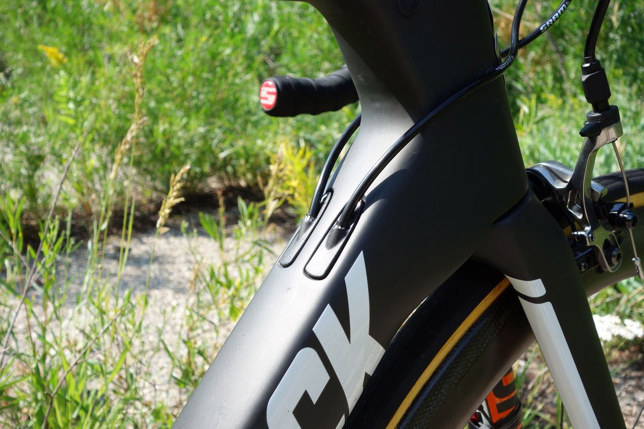 The Diamondback Podiums of Rally Cycling feature several aero features, including internal cable routing, that are useful in Merckx style time trials.