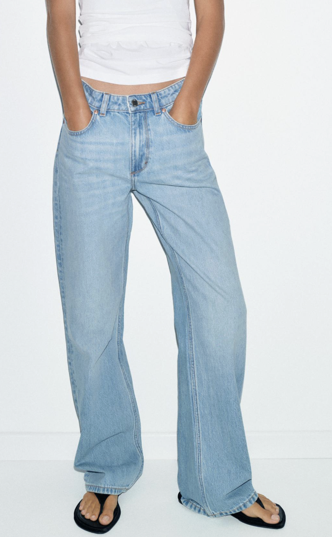 ZARA, Z.03 Straight High-Waist Long Length Jeans