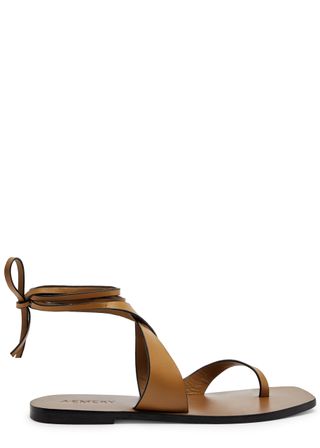 Margaux Lace-Up Leather Sandals