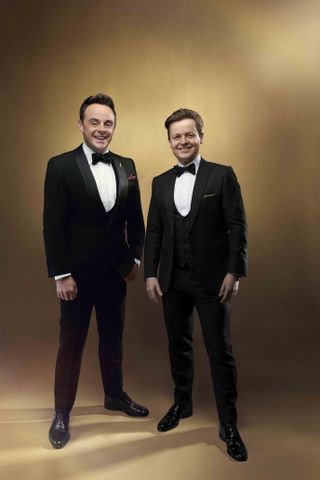 Ant and Dec pose in suits