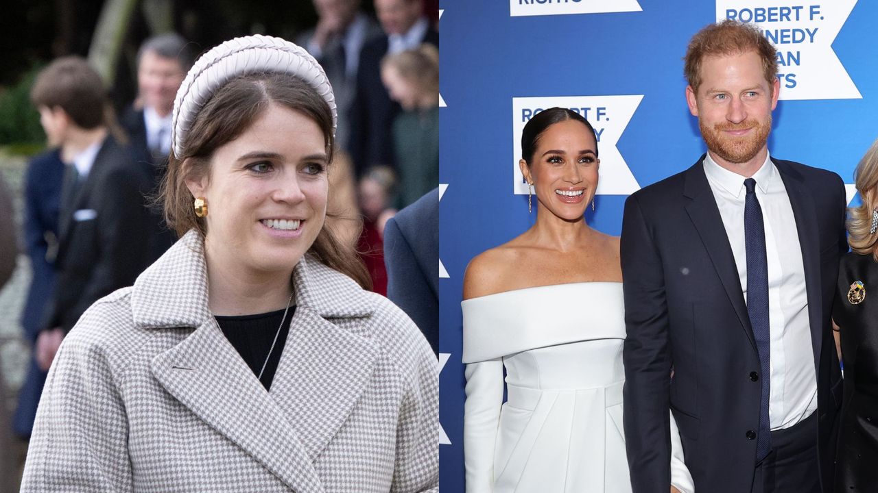 Princess Eugenie&#039;s parenting approach mirrors Prince Harry and Meghan&#039;s; here the three royals are seen at different occasions