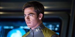 Chris Pine as James T. Kirk in Star Trek