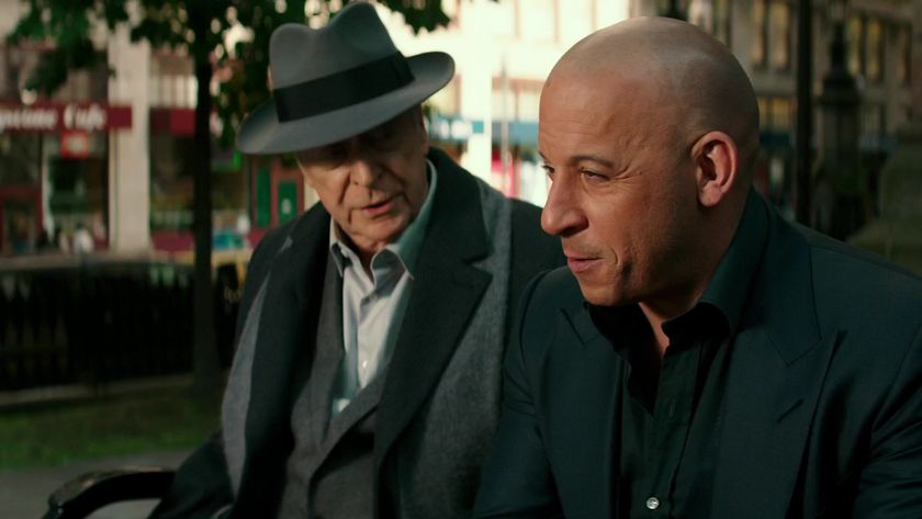 Michael Caine as Dolan 36th and Vin Diesel as Melkor in 2015&#039;s The Last Witch Hunter