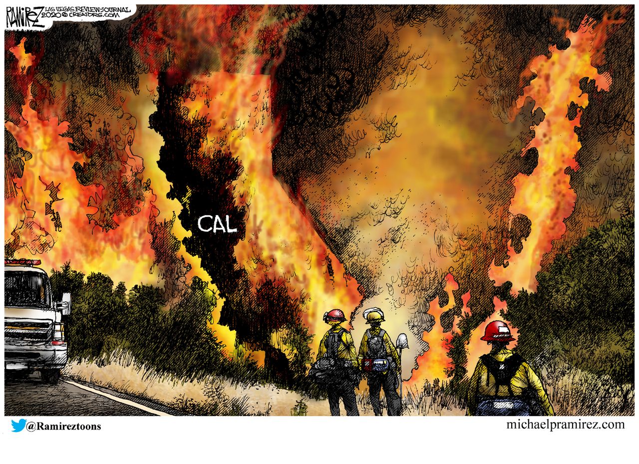 Editorial Cartoon U.S. California wildfires