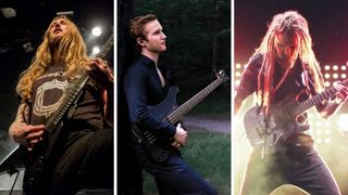 Collage of Ola Englund (Left), Charles Berthoud (Center) and Bernth (Right) with their instruments