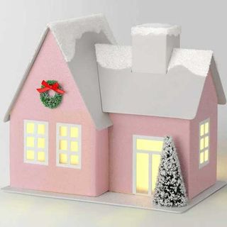 Glittered Paper Christmas House