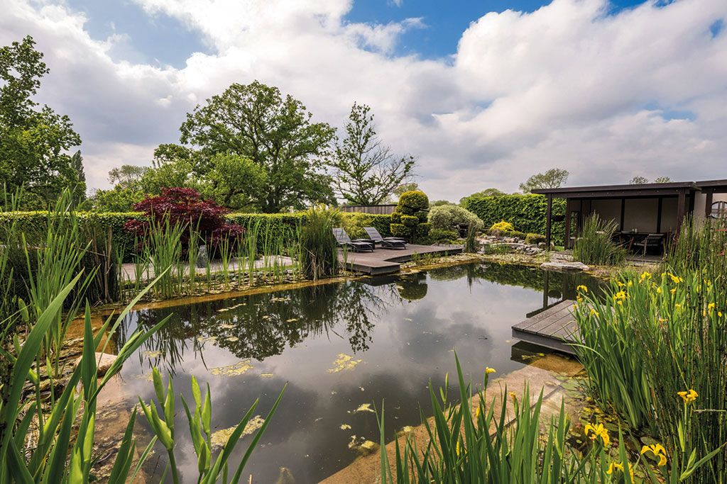 Houses for sale with wildlife ponds: Tinley Lodge, Shipbourne, Tonbridge, Kent