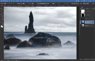 A landscape photograph being edited in Affinity Photo 2