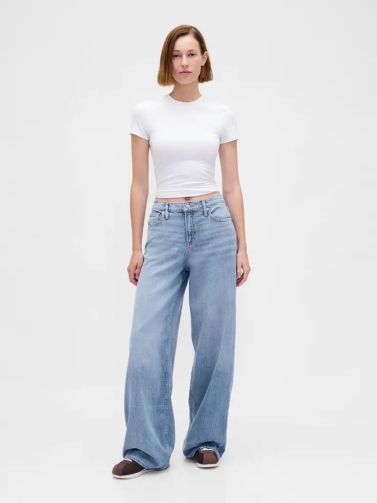Gap, Mid Rise Ultrasoft Easy Baggy Jeans