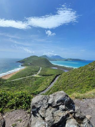 I took this photo of Frigate Bay, St. Kitts with Ray-Ban Meta smart glasses.